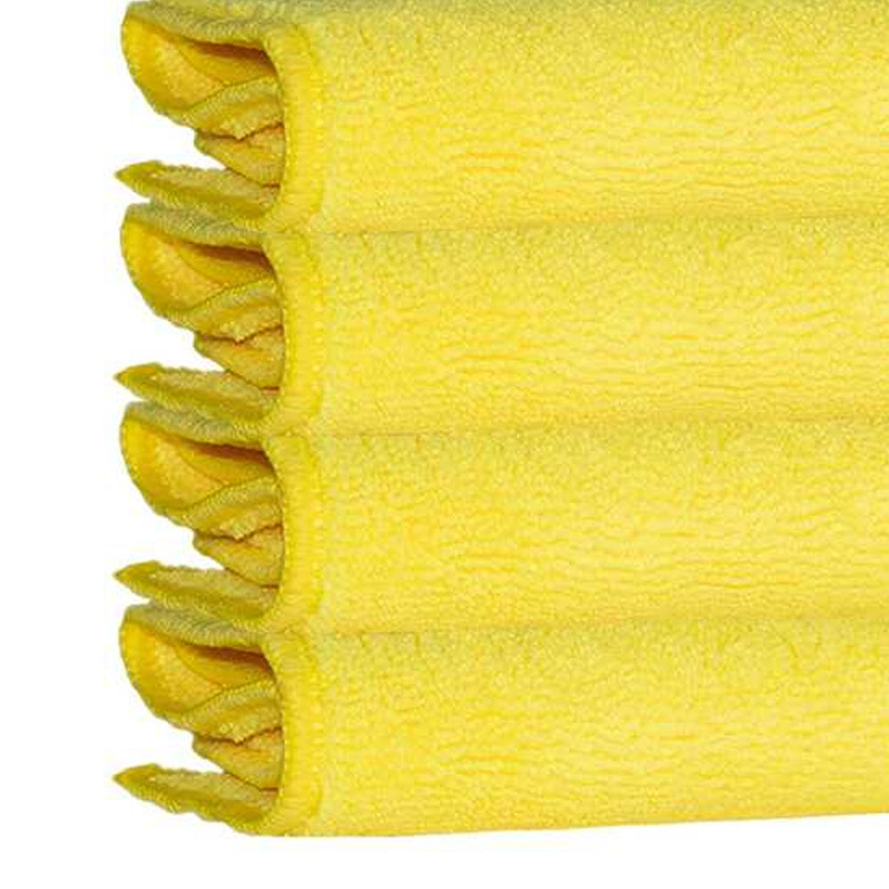 Yellow - Pack Shot - K Collection Microfibre Cleaning Cloth (Pack of 4)