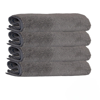 Grey - Front - K Collection Microfibre Cleaning Cloth (Pack of 4)