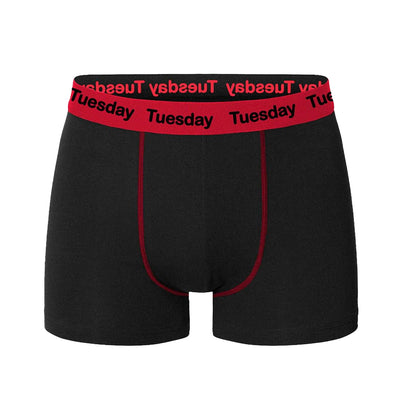Black - Side - Harte & Soul Mens Days Of The Week Cotton Blend Boxer Shorts (Pack Of 7)