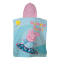 Multicoloured - Back - Peppa Pig Childrens-Kids Fun Ocean Hooded Towel