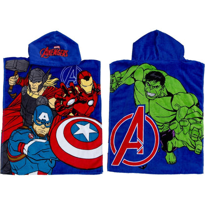 Multicoloured - Side - Marvel Avengers Lets Go Hooded Towel