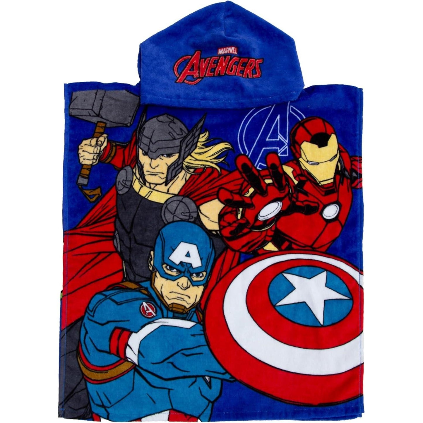Multicoloured - Front - Marvel Avengers Lets Go Hooded Towel