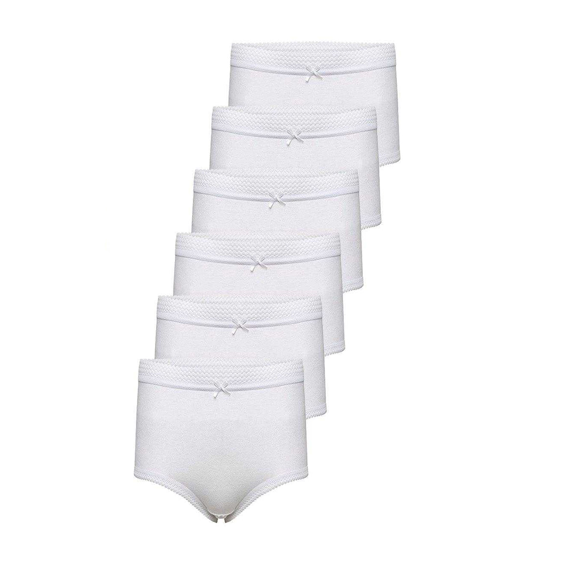 White - Front - Harte & Soul Womens-Ladies Briefs (Pack of 6)