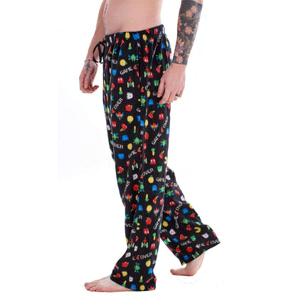 Blue-Black - Back - Keanu Mens Gamer Pyjama Bottoms (Pack of 2)