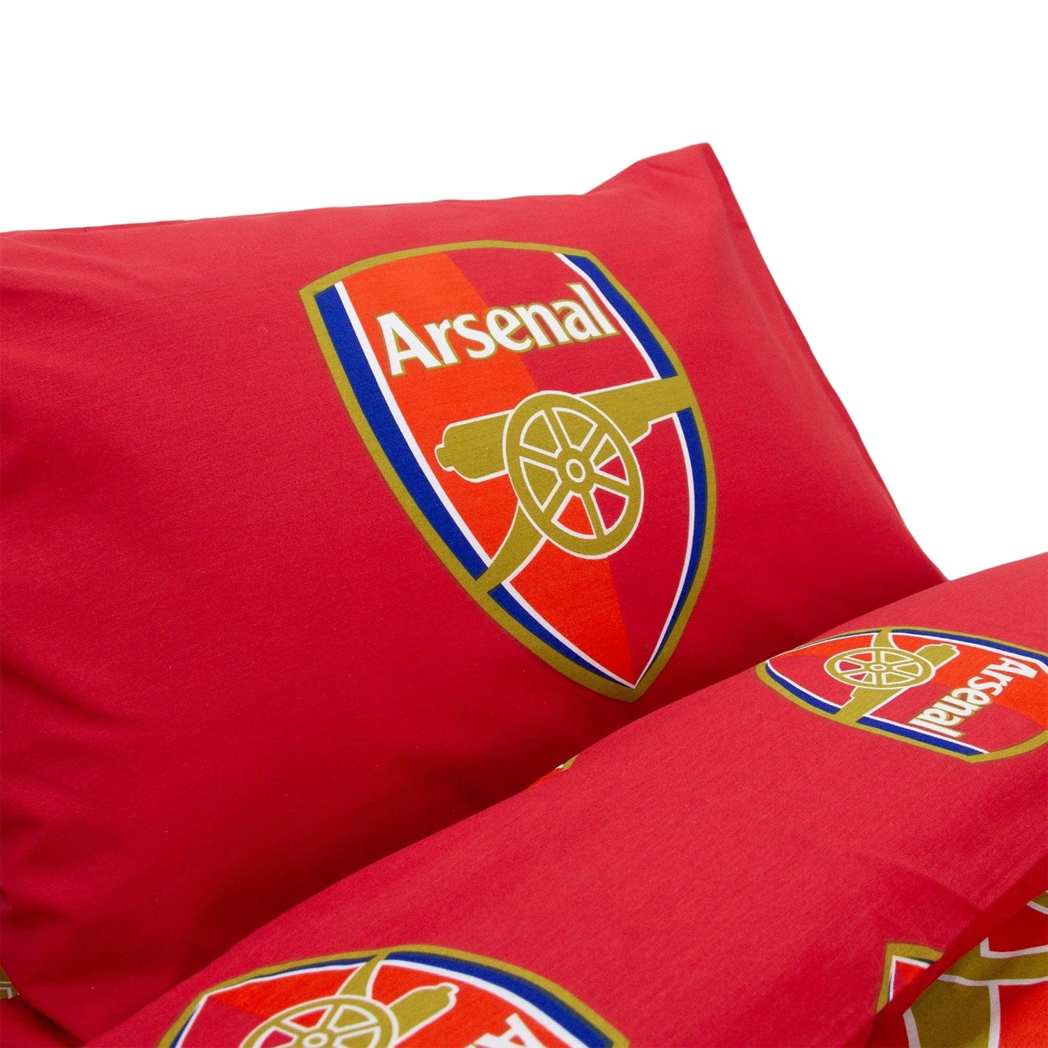 Red - Pack Shot - Arsenal FC Crest Reversible Duvet Set