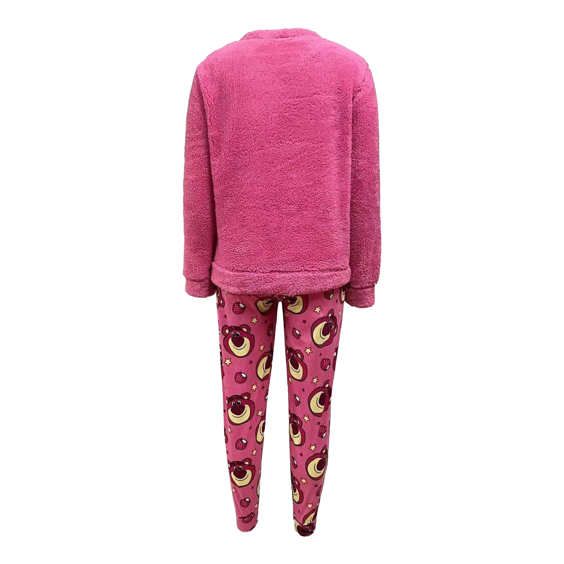Pink - Back - Toy Story 3 Womens-Ladies Lotso Embossed Fleece Long Pyjama Set