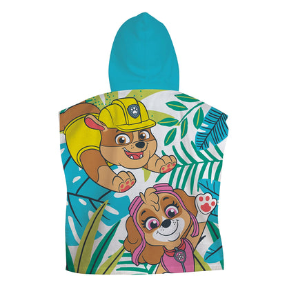 Multicoloured - Back - Paw Patrol Childrens-Kids Jungle Hooded Towel