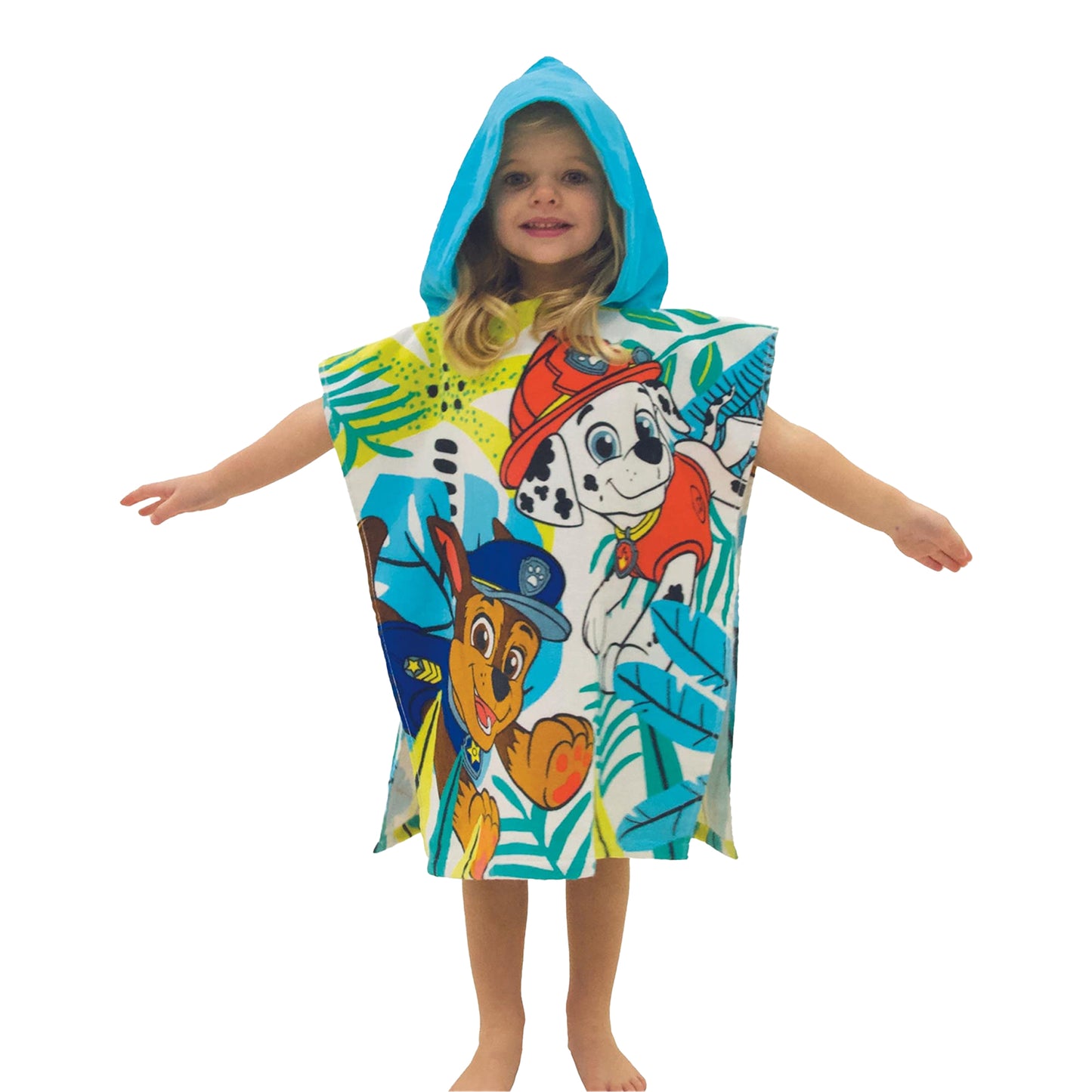 Multicoloured - Side - Paw Patrol Childrens-Kids Jungle Hooded Towel