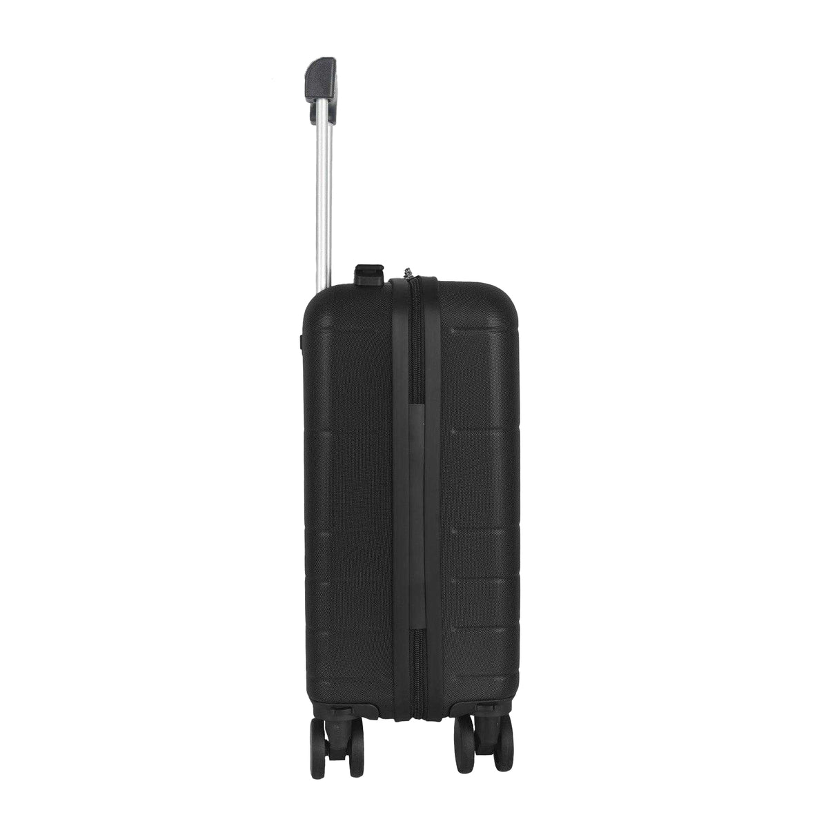 Black - Back - Public Dealz Underseat Lightweight 4 Wheeled Cabin Bag