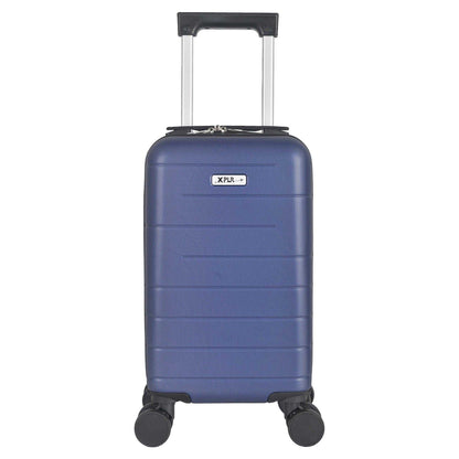 Blue - Front - Public Dealz Underseat Lightweight 4 Wheeled Cabin Bag
