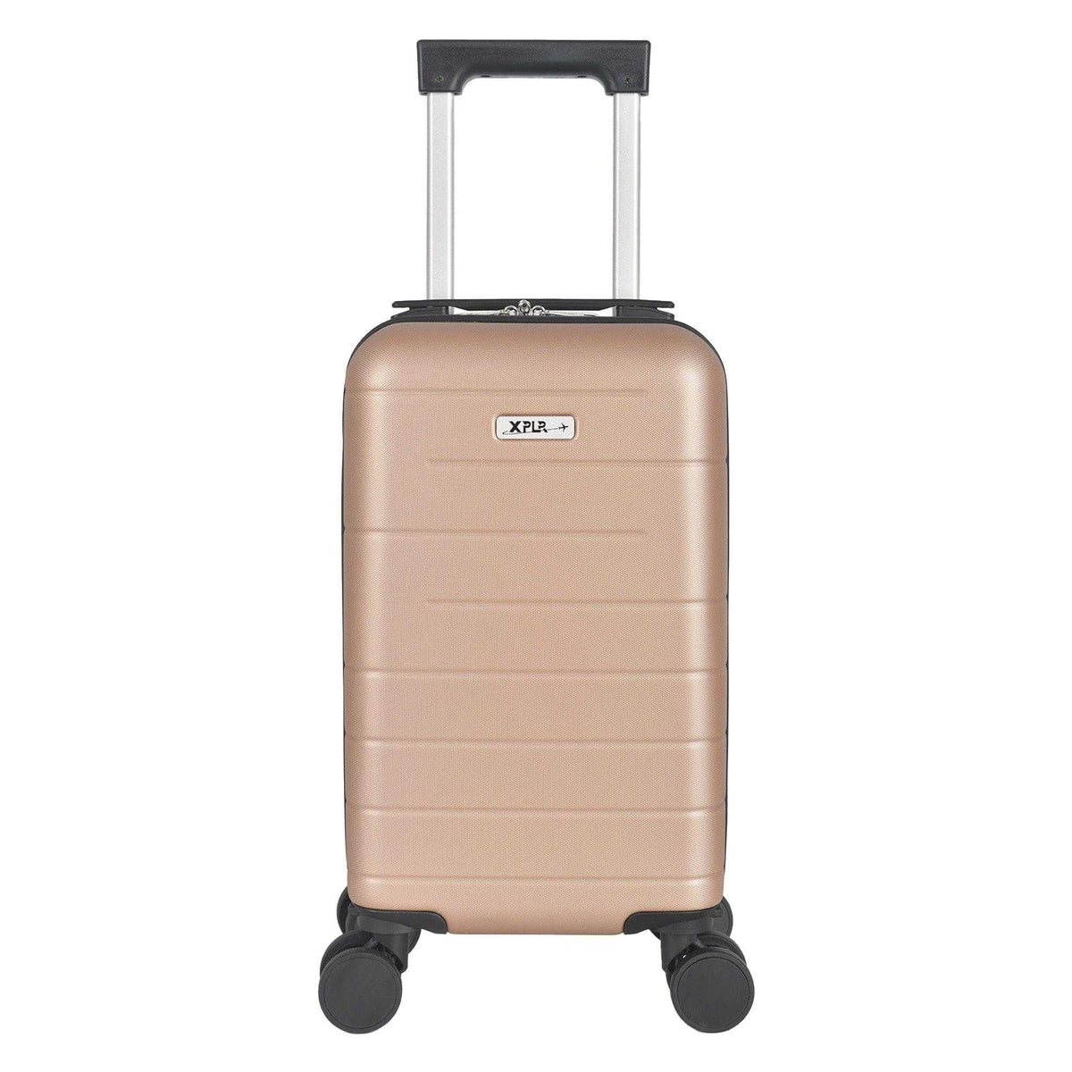 Champagne - Front - Public Dealz Underseat Lightweight 4 Wheeled Cabin Bag