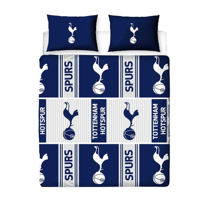 Navy Blue-White - Side - Tottenham Hotspur FC Crest Reversible Duvet Set