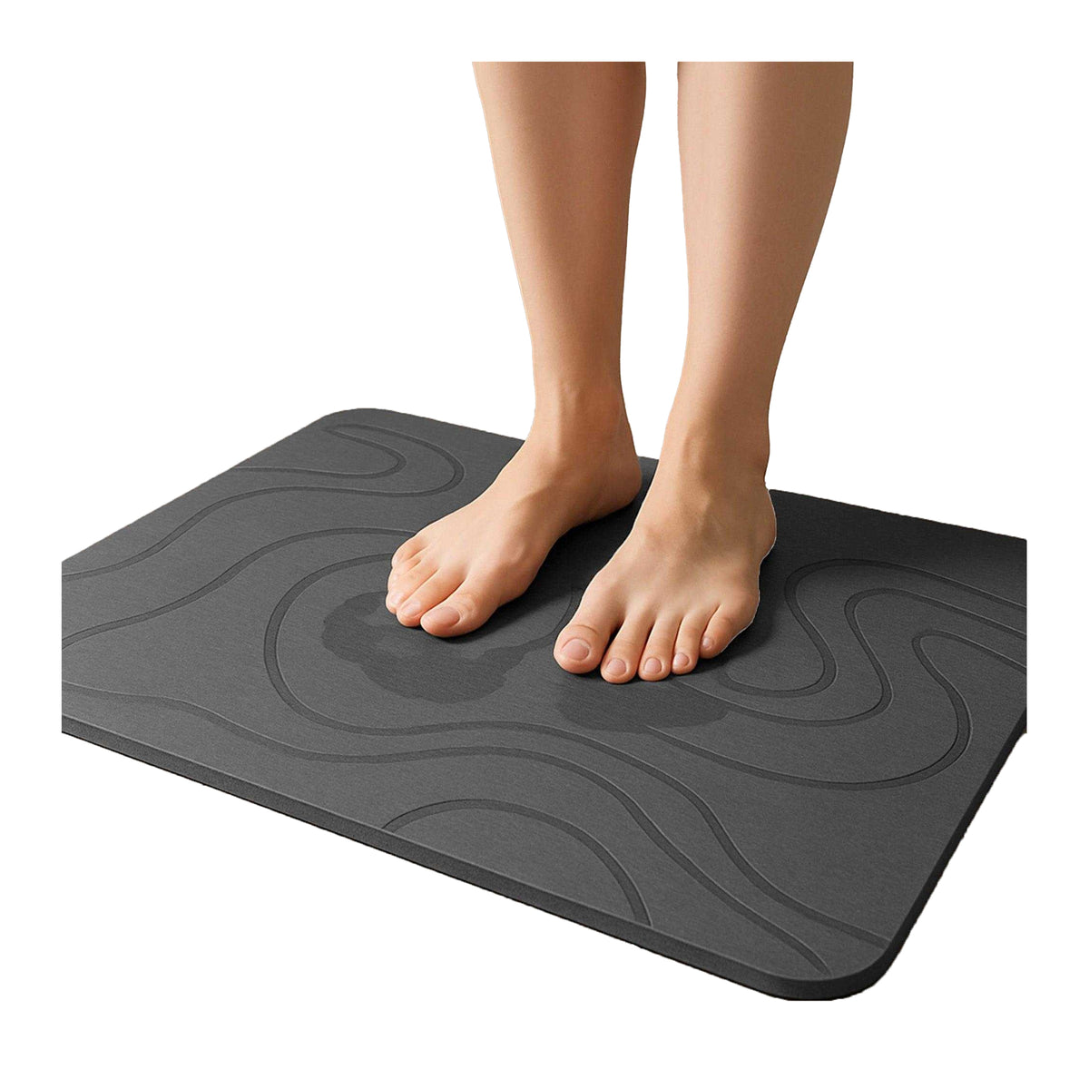 Dark Grey - Back - K Collection Premium Bath Mat