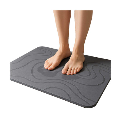 Grey - Back - K Collection Premium Bath Mat