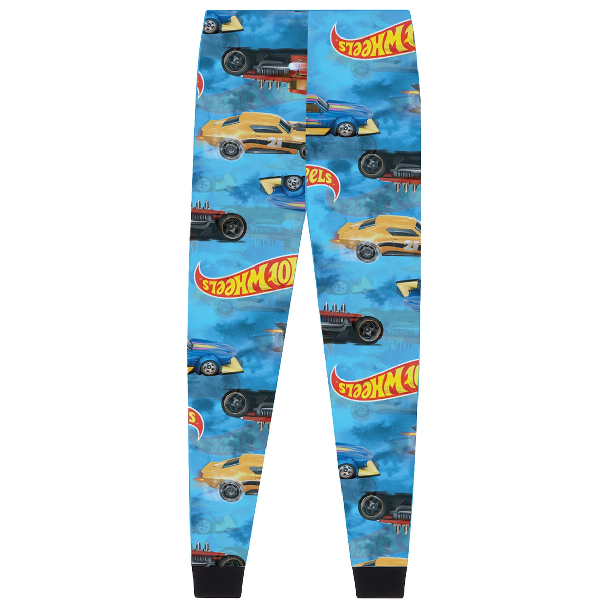 Multicoloured - Side - Hot Wheels Childrens-Kids Cars Logo Long Pyjama Set