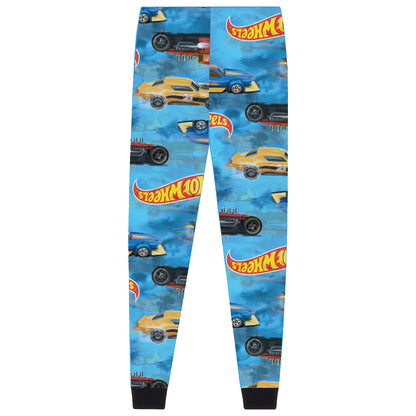 Multicoloured - Side - Hot Wheels Childrens-Kids Cars Logo Long Pyjama Set