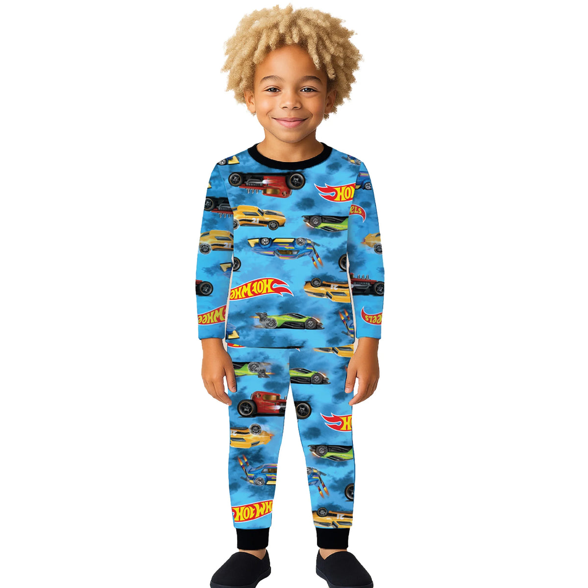 Multicoloured - Lifestyle - Hot Wheels Childrens-Kids Cars Logo Long Pyjama Set