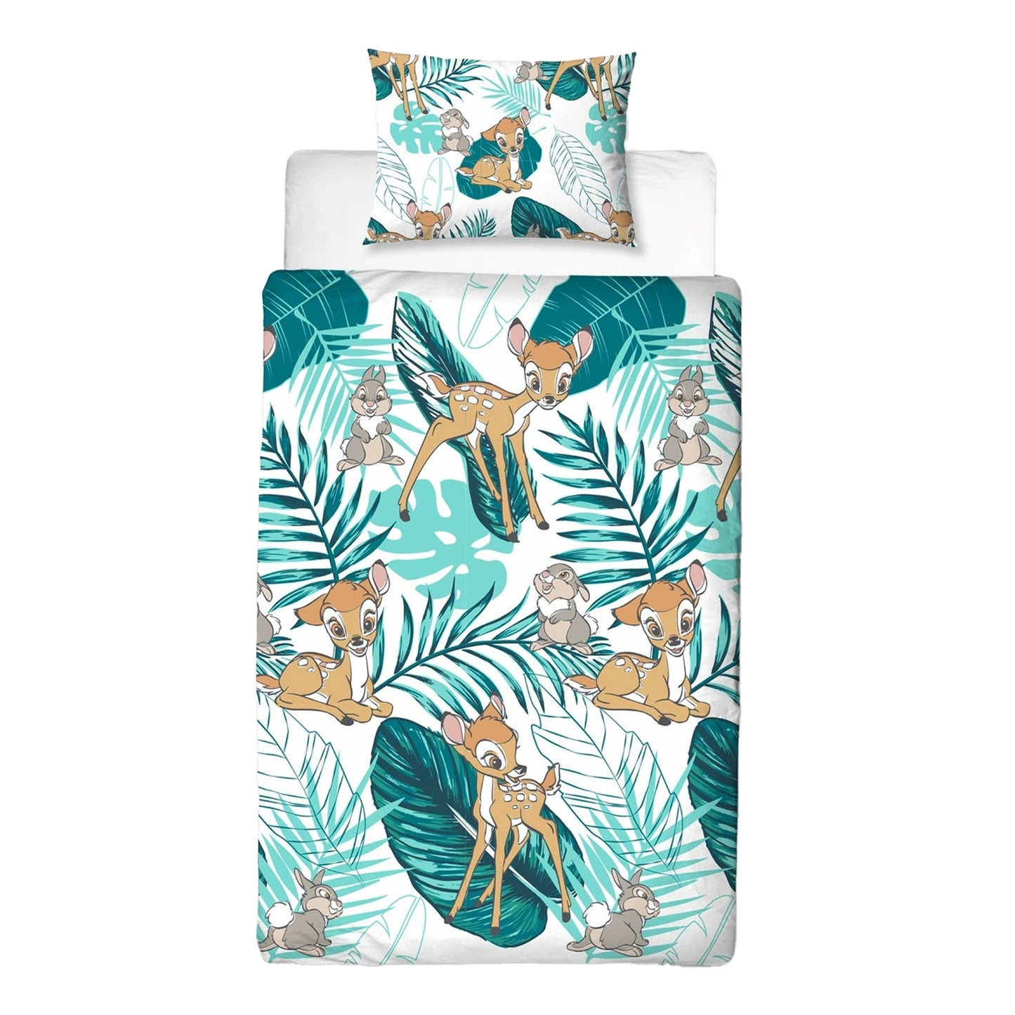 White-Green-Brown - Back - Disney Reversible Bambi Duvet Set