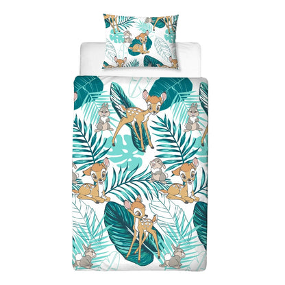 White-Green-Brown - Back - Disney Reversible Bambi Duvet Set