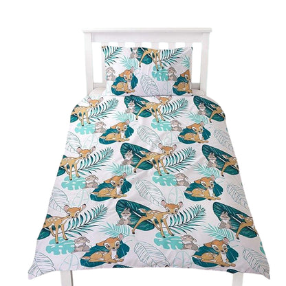 White-Green-Brown - Side - Disney Reversible Bambi Duvet Set