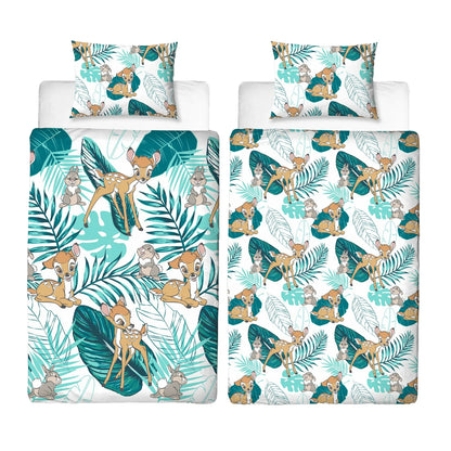 White-Green-Brown - Front - Disney Reversible Bambi Duvet Set