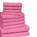 Pink - Back - K Collection Egyptian Cotton Towel Set (Pack of 10)
