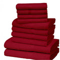 Red - Front - K Collection Egyptian Cotton Towel Set (Pack of 10)