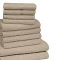 Taupe - Back - K Collection Egyptian Cotton Towel Set (Pack of 10)
