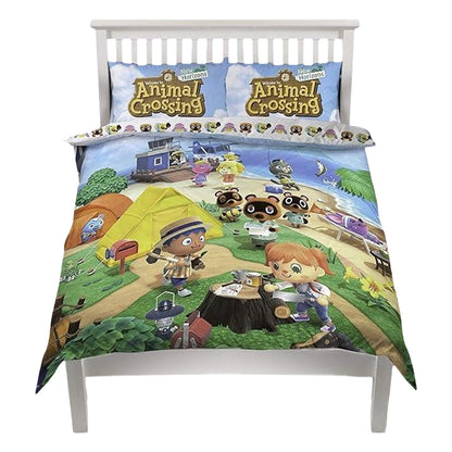 Multicoloured - Lifestyle - Animal Crossing Beach Reversible Duvet Set (Pack of 2)