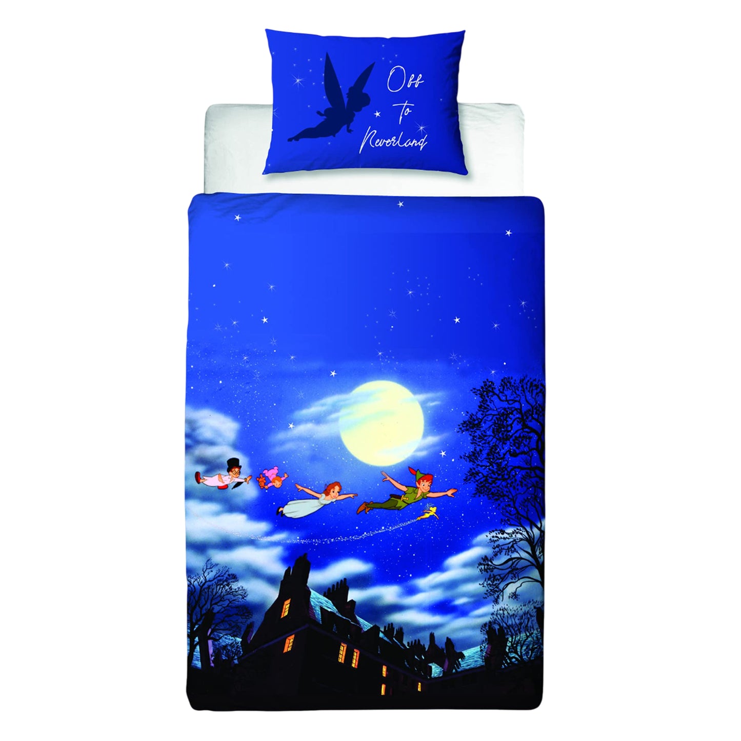 Blue-Black-White - Back - Peter Pan Reversible Duvet Set