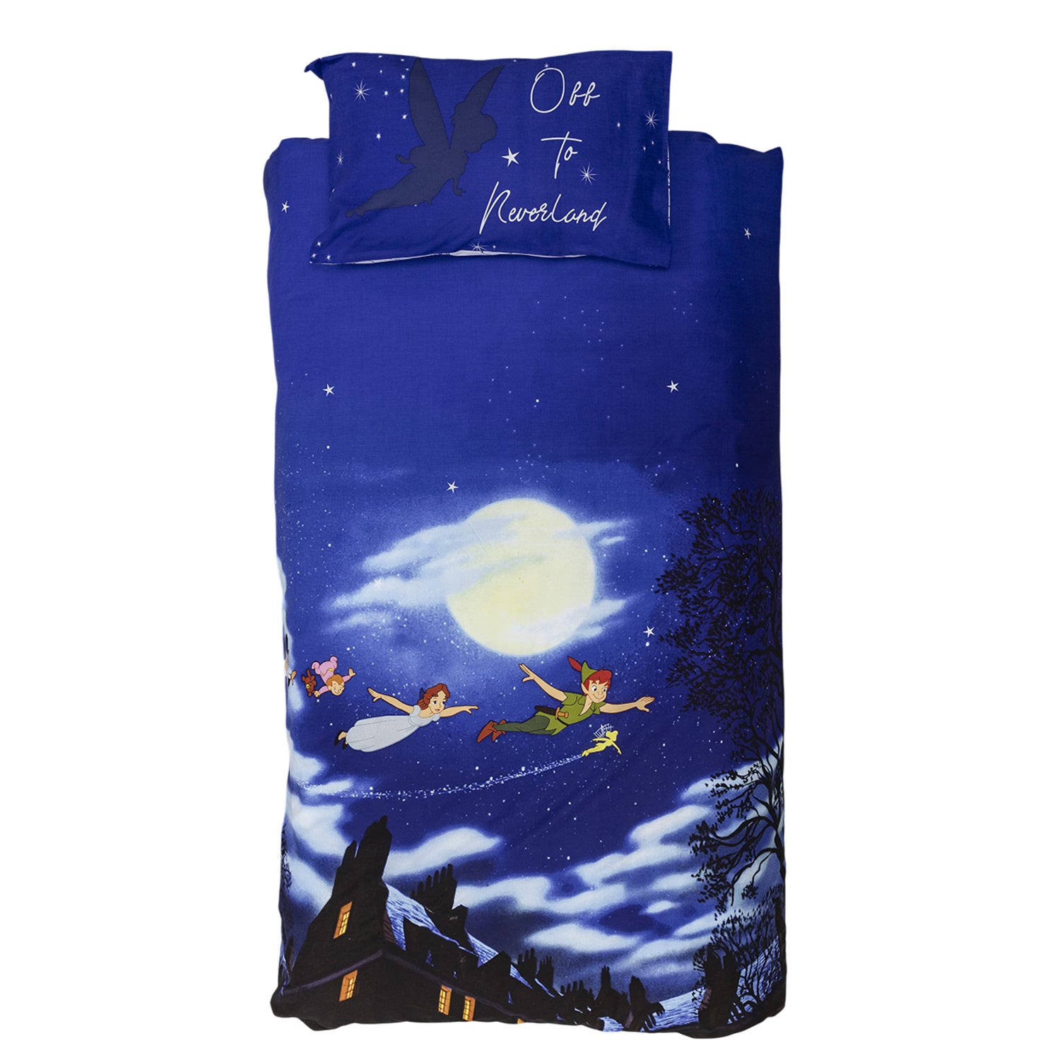 Blue-Black-White - Side - Peter Pan Reversible Duvet Set