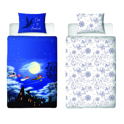 Blue-Black-White - Front - Peter Pan Reversible Duvet Set