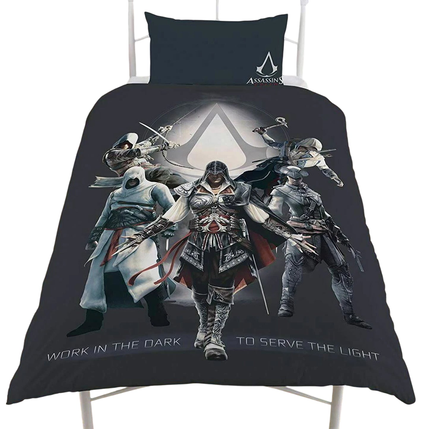 Black-Grey - Front - Assassins Creed Reversible Duvet Set