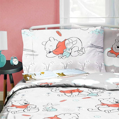 White-Orange-Blue - Side - Winnie the Pooh Clouds Reversible Duvet Set