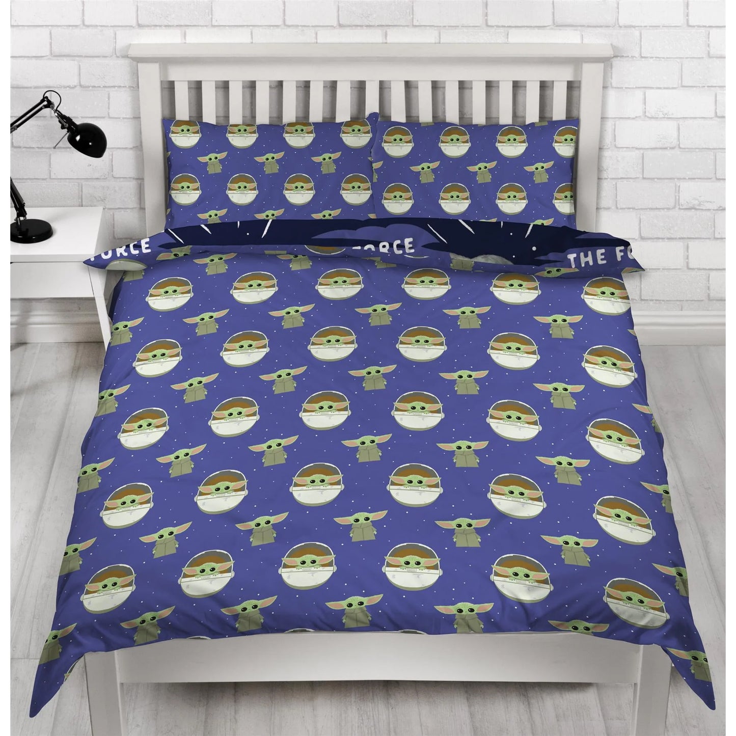 Multicoloured - Side - Star Wars Mandalorian Baby Yoda Reversible Duvet Set
