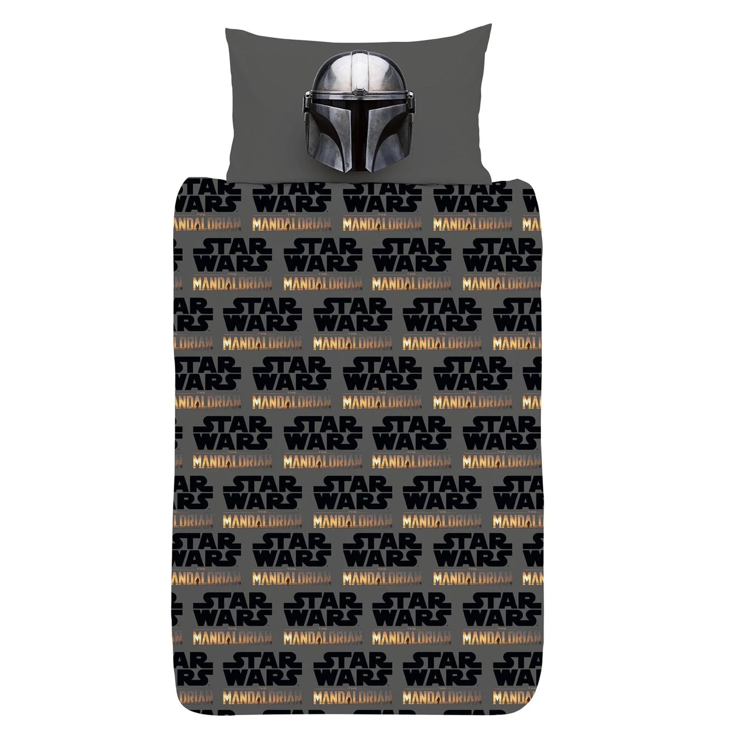 Multicoloured - Back - Star Wars The Mandalorian Helmet Reversible Duvet Set