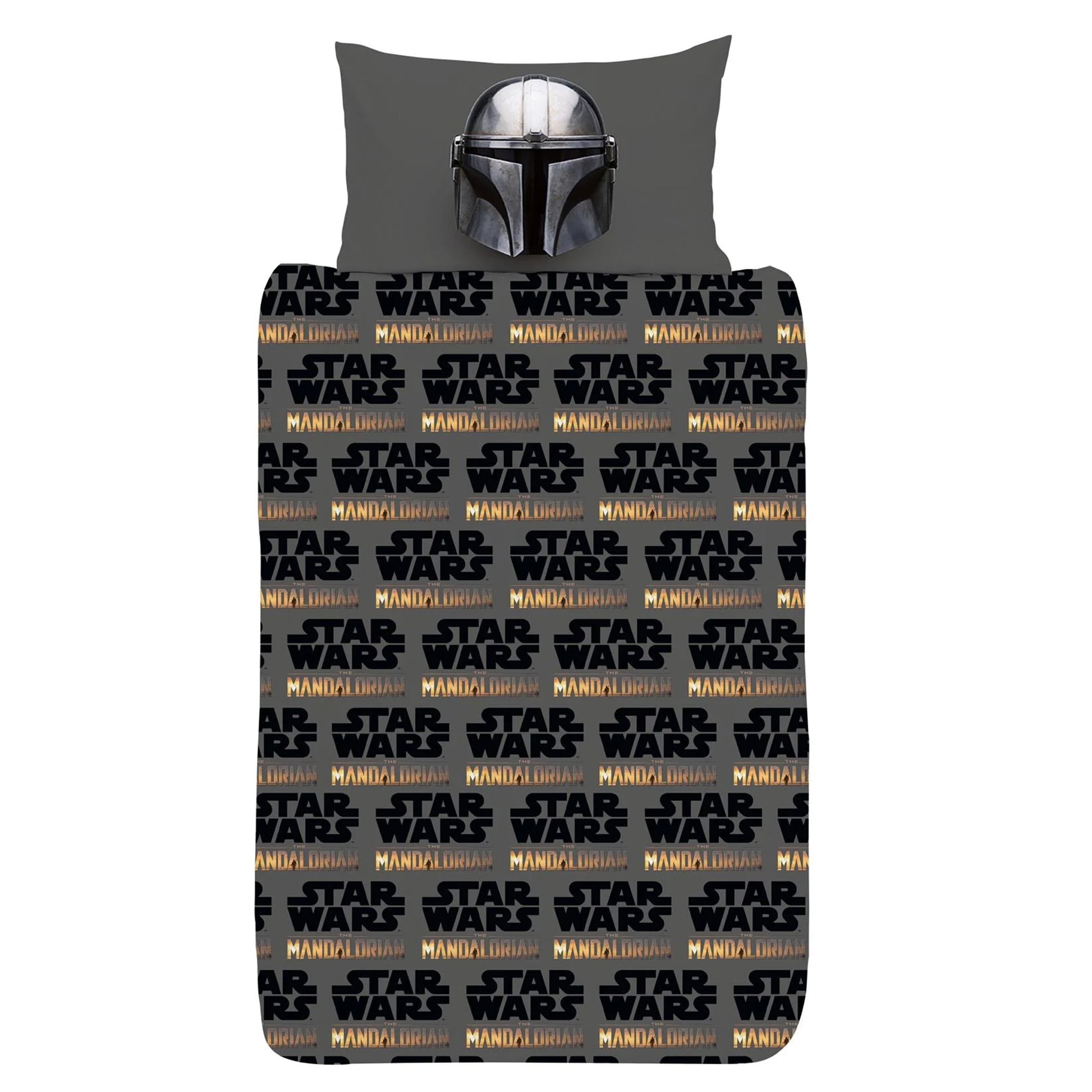 Multicoloured - Back - Star Wars The Mandalorian Helmet Reversible Duvet Set