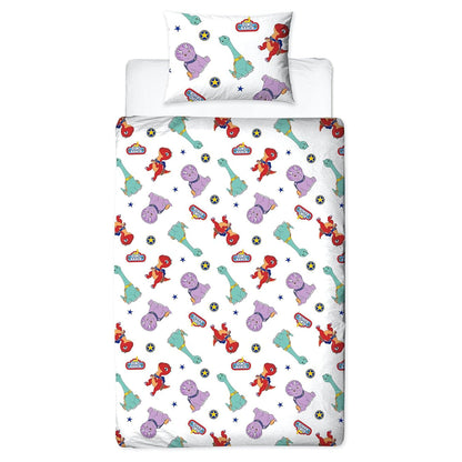 Multicoloured - Back - Dino Ranch Sticker Reversible Duvet Set