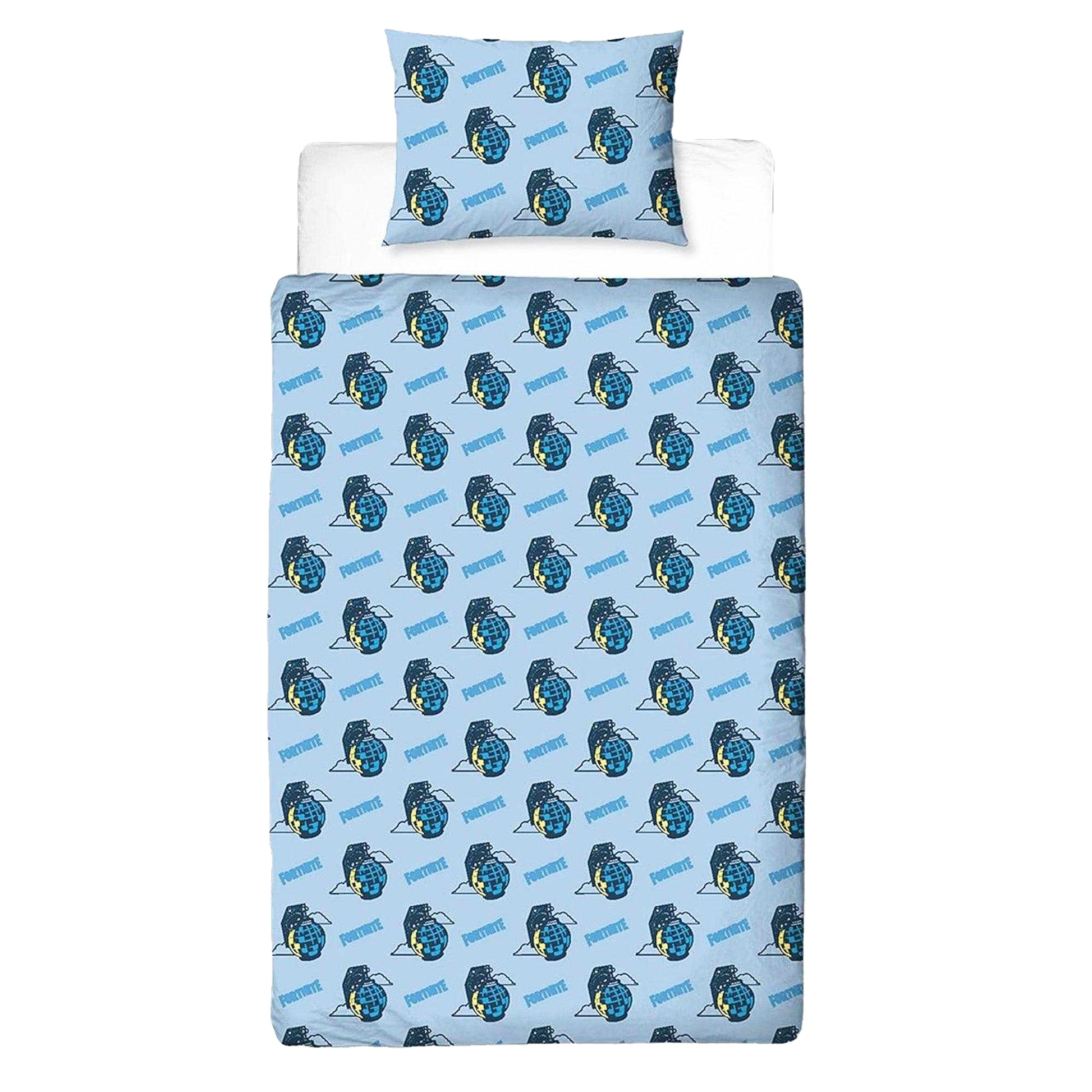 Blue-Navy-Pink-Purple - Back - Fortnite Battle Royale Reversible Duvet Set
