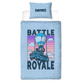 Blue-Navy-Pink-Purple - Front - Fortnite Battle Royale Reversible Duvet Set