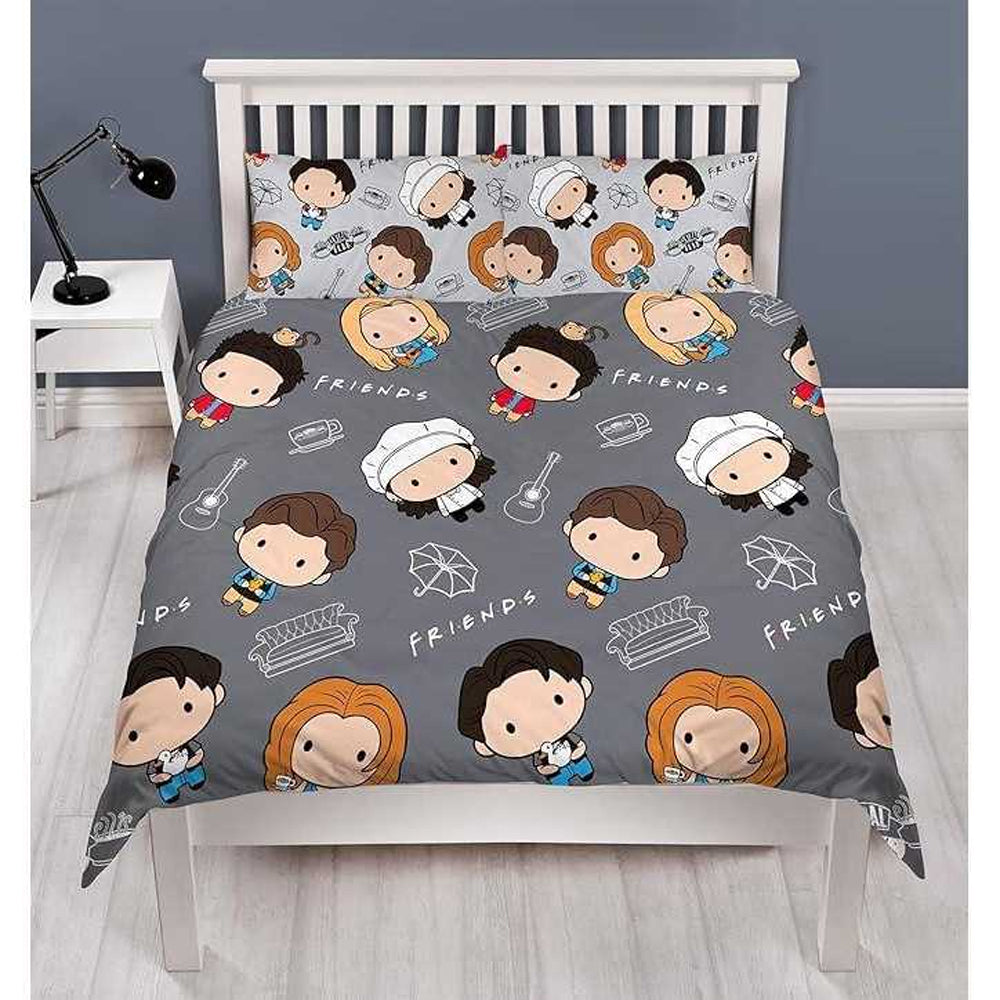 Multicoloured - Pack Shot - Friends Chibi Reversible Duvet Set
