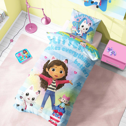 Multicoloured - Back - Gabby´s Dollhouse Glitter Makes Everything Better Reversible Duvet Set