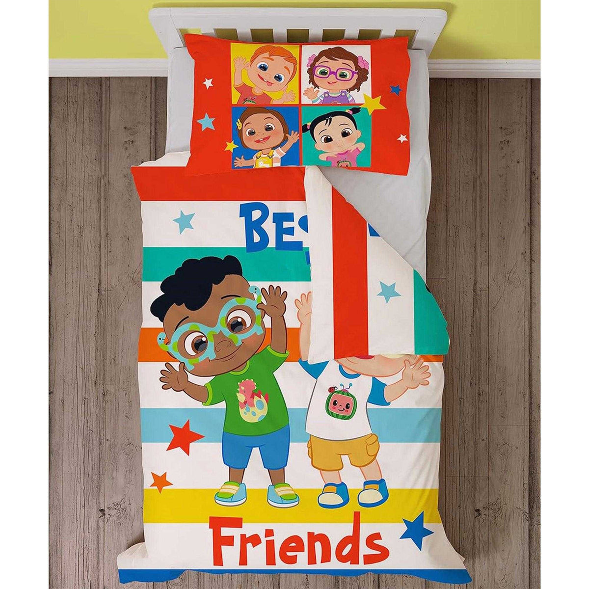 Multicoloured - Back - Cocomelon Best Friends Reversible Duvet Set