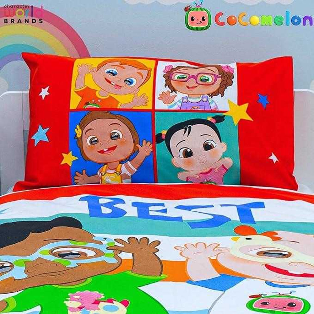Multicoloured - Side - Cocomelon Best Friends Reversible Duvet Set