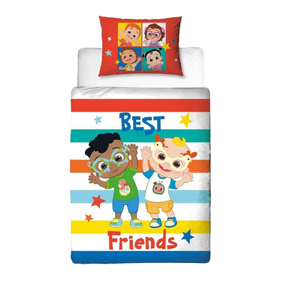 Multicoloured - Front - Cocomelon Best Friends Reversible Duvet Set