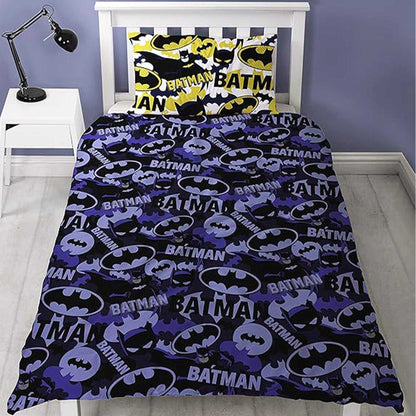 Multicoloured - Side - Batman Camo Reversible Duvet Set
