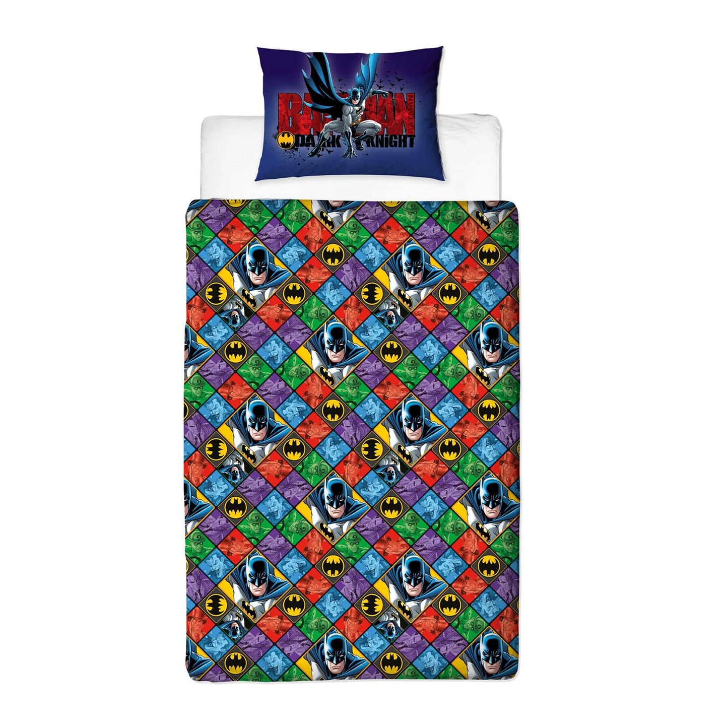Multicoloured - Back - Batman Reversible Duvet Set