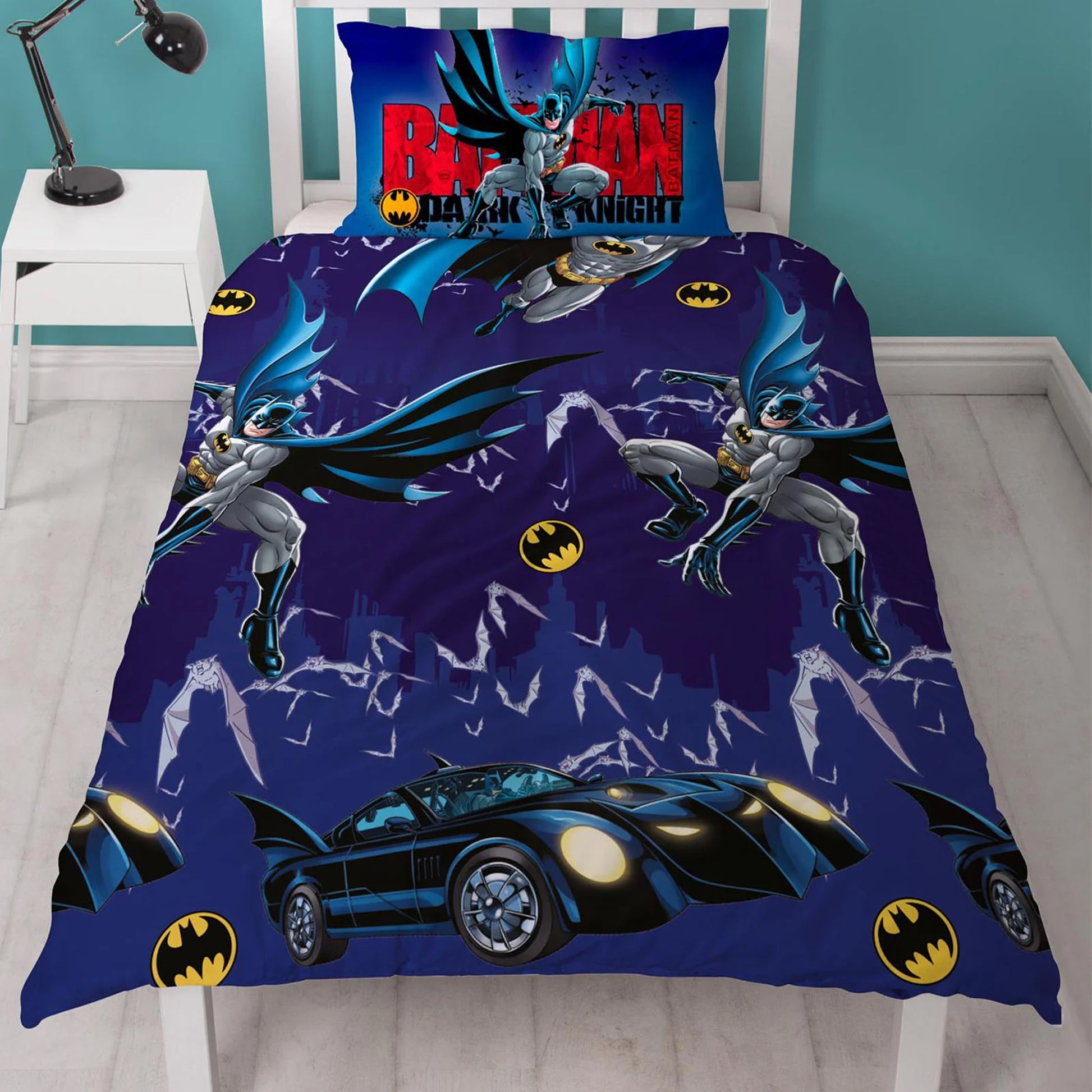 Multicoloured - Side - Batman Reversible Duvet Set