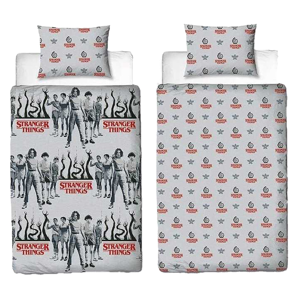 Multicoloured - Side - Stranger Things Darkside Reversible Duvet Set