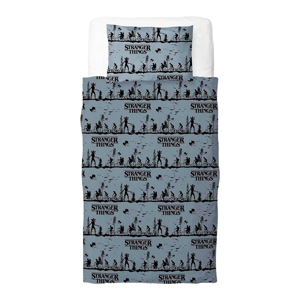 Multicoloured - Back - Stranger Things Hawkins Town Map Reversible Duvet Set